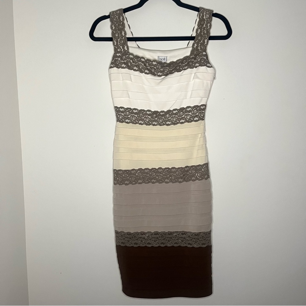 Cache NWT Bodycon Bandage Lace Knee Length Dress